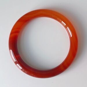 60mm Natural Carnelian Agate Round Bangle BA127
